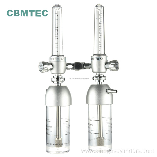 Double Tube Medical Oxygen Flowmeter BS Type